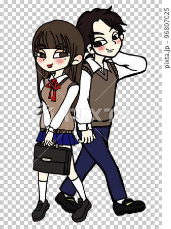 boy and girl in school uniform boy and girl in school uniform 96807025