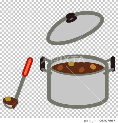Pot with curry color icon illustration 96807667