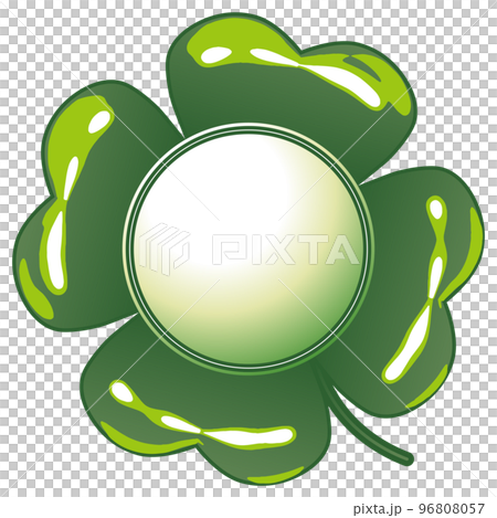 Four-leaf clover seal wax vector illustration Four-leaf clover seal wax vector illustration 96808057