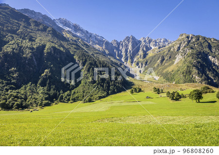 Dramatic landscape of swiss alps in upper Engadine, Graubunden, Switzerland Dramatic landscape of swiss alps in upper Engadine, Graubunden, Switzerland 96808260