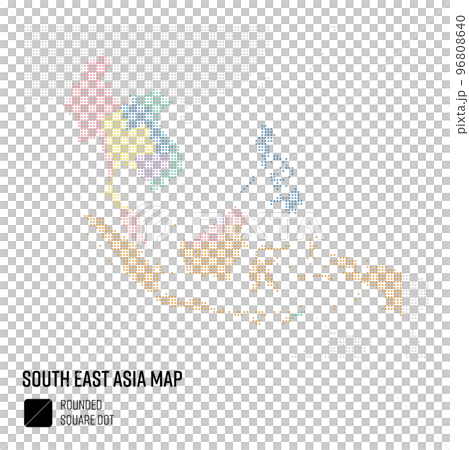 World map dot rough Southeast Asia region grouped by country World map dot rough Southeast Asia region grouped by country 96808640