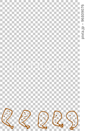 フライドチキンのメッセージカード素材 96809076