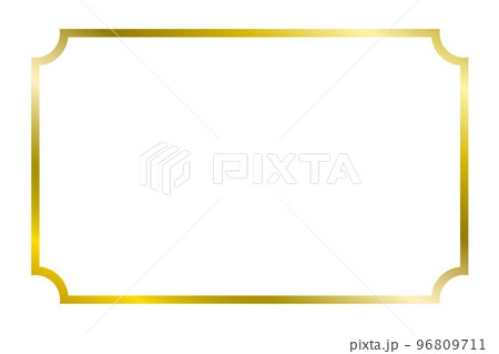 ゴールドフレーム背景 96809711
