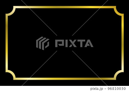 黒背景にゴールドフレームのイラスト素材 [96810030] - PIXTA