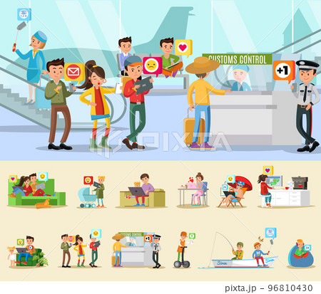 Colorful Social Network Concept Colorful Social Network Concept 96810430