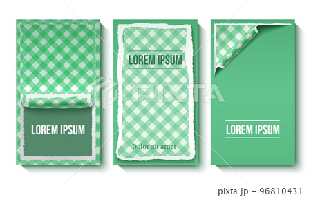 Colorful Torn Paper Vertical Banners 96810431