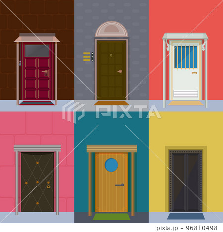 Colorful Entrance Doors Collection 96810498