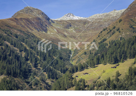 Dramatic landscape of swiss alps in upper Engadine, Graubunden, Switzerland Dramatic landscape of swiss alps in upper Engadine, Graubunden, Switzerland 96810526