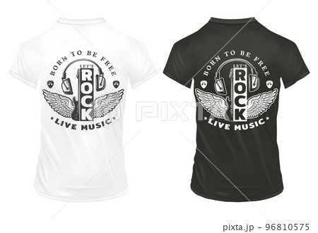 Vintage Rock Music Print Template 96810575