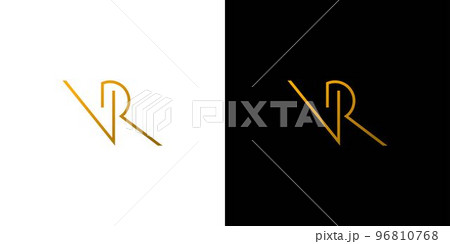 Simple and modern letter VR initials logo designのイラスト素材 [96810768] - PIXTA