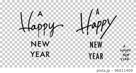 A HAPPY NEW YEAR! 年賀状などに使えるお正月の装飾書き文字 ベクターデータ A HAPPY NEW YEAR! 年賀状などに使えるお正月の装飾書き文字 ベクターデータ 96811409