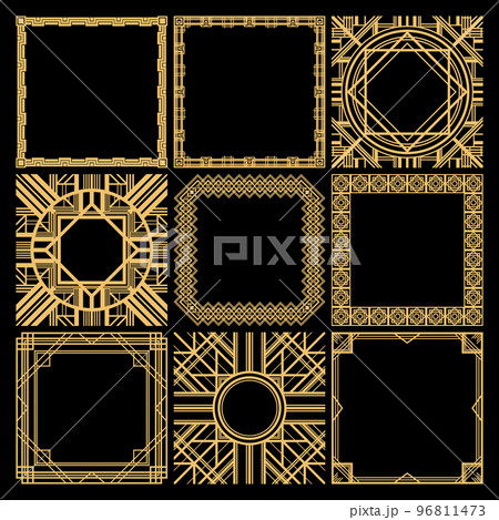 Retro Decorative Blank Frames Collection 96811473