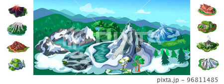 Colorful Nature Landscape Background 96811485