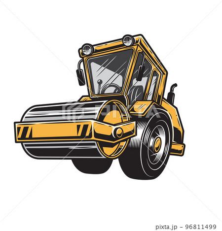 Vector illustration of steamroller Vector illustration of steamroller 96811499
