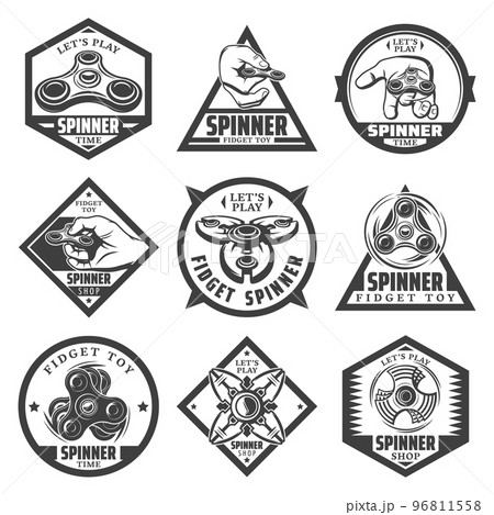 Vintage Popular Spinner Labels Set 96811558