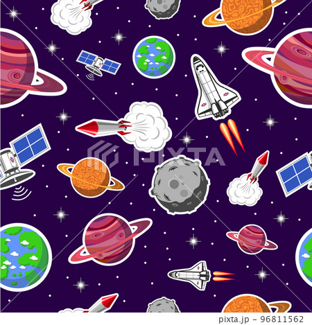 Space seamless pattern 96811562