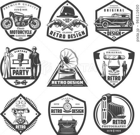 Vintage Retro Labels Set 96811600