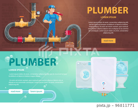 Colorful Plumbing Horizontal Banners 96811771