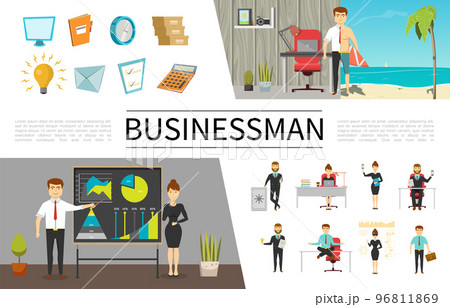 Flat Business People Concept 96811869