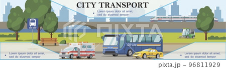 Flat City Transport Background Flat City Transport Background 96811929