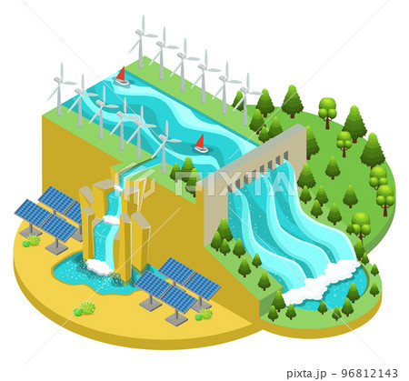 Isometric Alternative Energy Sources Concept 96812143