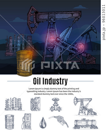 Drawn Oil Industry Composition 96813011