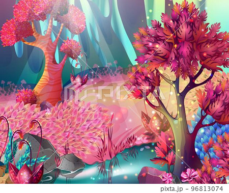 Cartoon Wood Game Composition 96813074