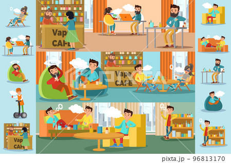 People In Vape Cafe Infographic Template People In Vape Cafe Infographic Template 96813170