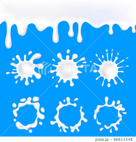 Isolated Milk Spots Setのイラスト素材 [96813348] - PIXTA