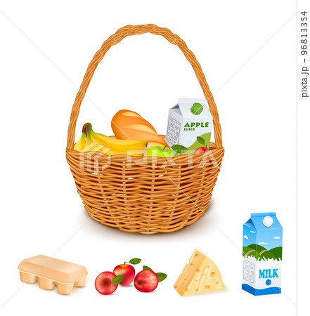 Traditional Woven Basket With Products Traditional Woven Basket With Products 96813354