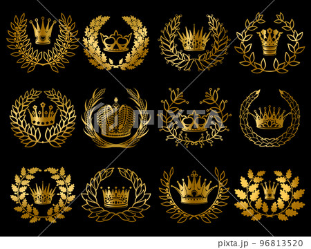 Beautiful Gold Wreathes Set 96813520
