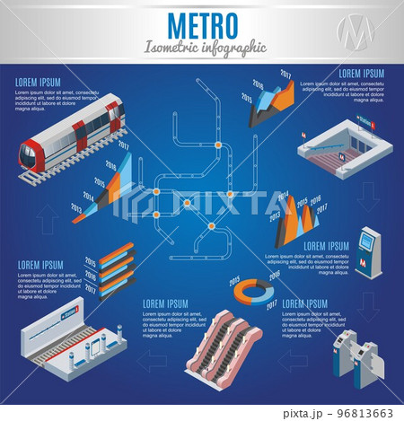 Isometric Metro Infographic Concept 96813663