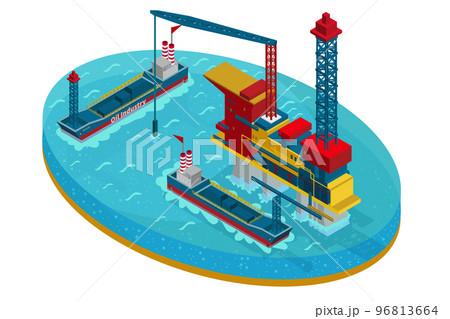 Isometric Oil Extraction In Sea Concept 96813664