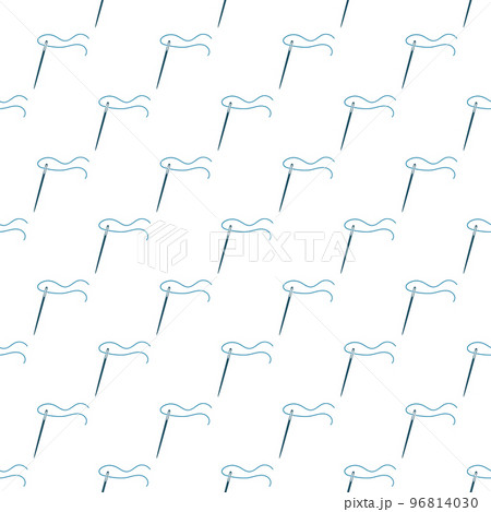 Needle with Thread vector pattern. Sewing seamless background Needle with Thread vector pattern. Sewing seamless background 96814030