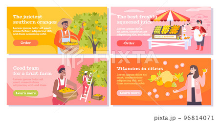 Citrus Flat Banners Set 96814071