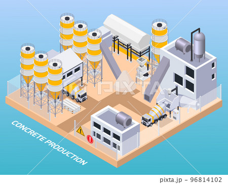 Concrete Production Factory Composition Concrete Production Factory Composition 96814102