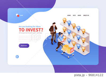 Crowdfunding Isometric Concept Banner 96814122