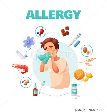 Allergy Concept Illustration Allergy Concept Illustration 96814226