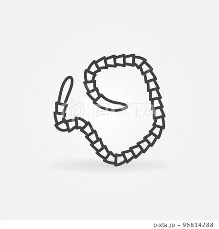 Helminth Tapeworm vector thin line Segmented Worm concept icon 96814288