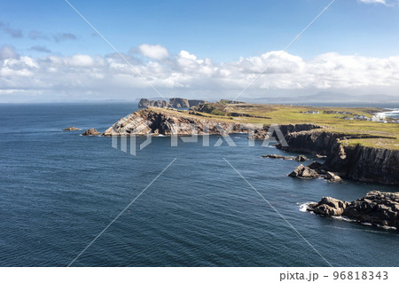 The cliffs and sea stacks on Tory Island, County Donegal, Ireland The cliffs and sea stacks on Tory Island, County Donegal, Ireland 96818343
