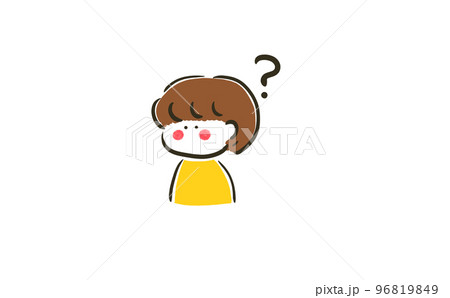 疑問を抱くボーイッシュな女の子 疑問を抱くボーイッシュな女の子 96819849