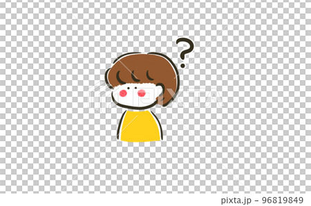 疑問を抱くボーイッシュな女の子 疑問を抱くボーイッシュな女の子 96819849