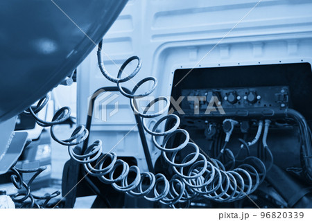 Contact cable. Spiral cable connecting truck cabin and trailer Contact cable. Spiral cable connecting truck cabin and trailer 96820339