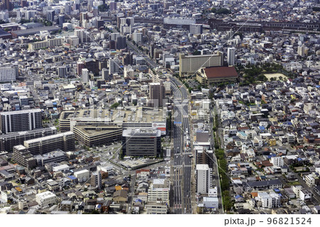 名古屋市西区名西付近を空撮 96821524