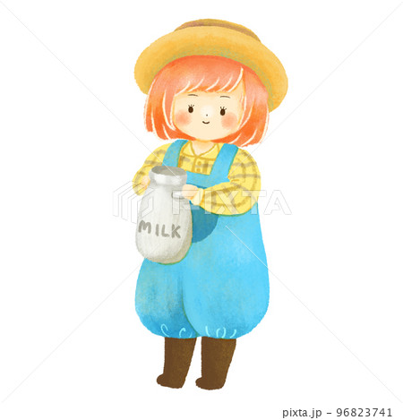 ミルク缶を持った女の子 96823741