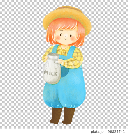 ミルク缶を持った女の子 96823741