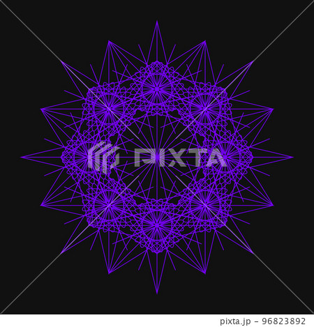 幾何学模様 フラクタル 神聖幾何学 カラフルアイコン プロフィール画像 96823892