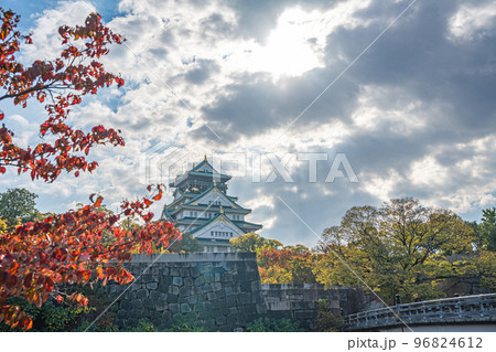 【紅葉】秋の大阪城公園【大阪城天守閣】 96824612