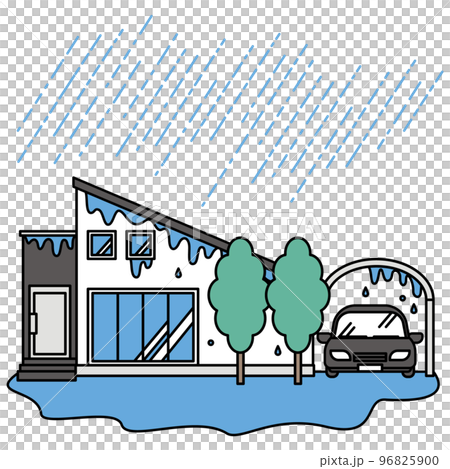 因大雨而漏水的房子 96825900