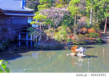 【埼玉】冬の長瀞　寳登山神社の車お祓い所と池 96826491